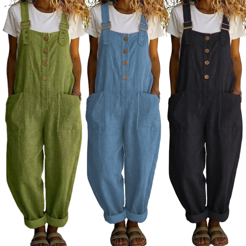 Nera — Button-Front Casual Overall