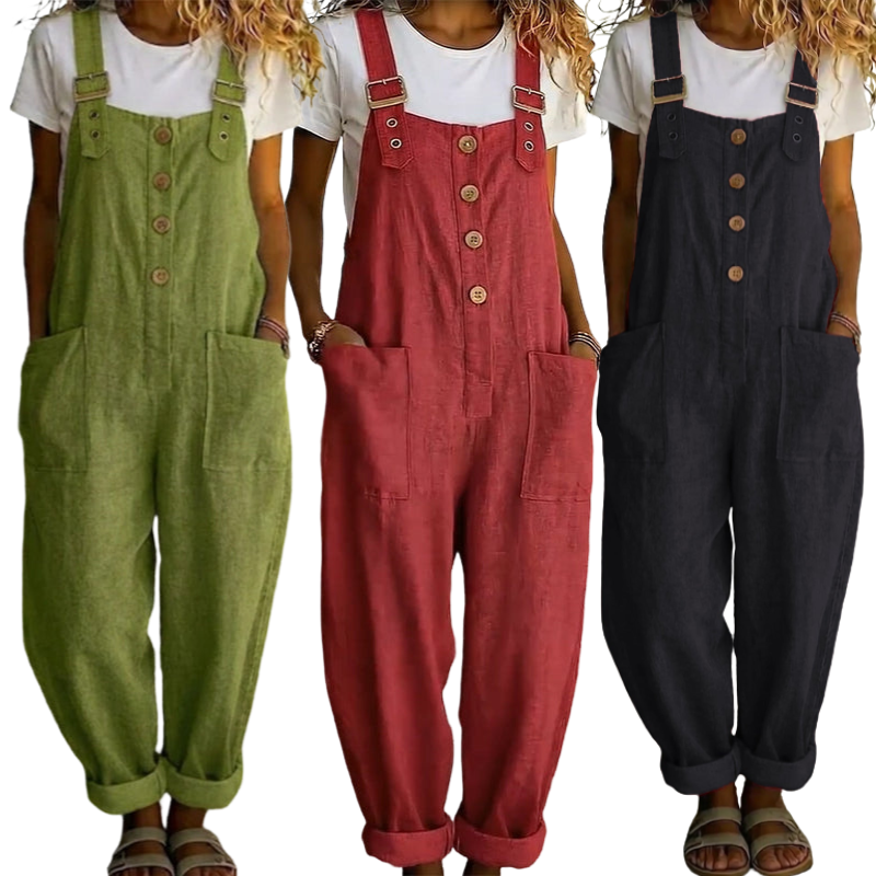 Nera — Button-Front Casual Overall