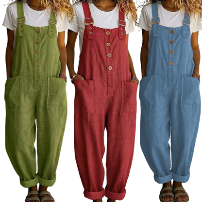Nera — Button-Front Casual Overall