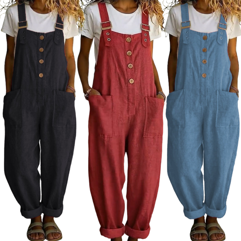 Nera — Button-Front Casual Overall