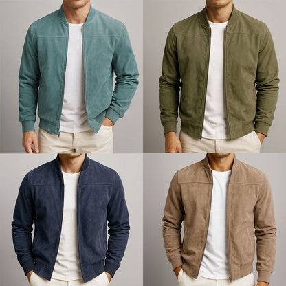 Adrian - Soft Premium Suede Bomber Jacket