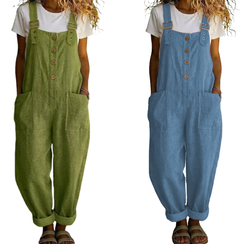 Nera — Button-Front Casual Overall