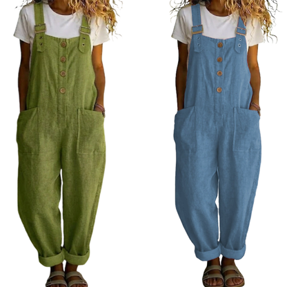 Nera — Button-Front Casual Overall