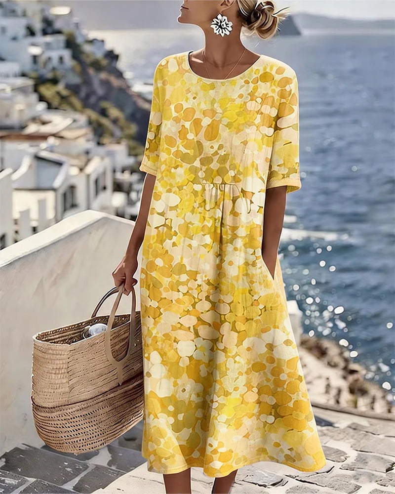 Rona — Floral Loose Midi Summer Dress
