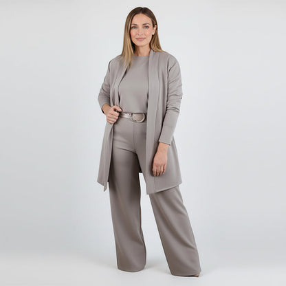 Teressa — Long Cardigan 3-Piece Set