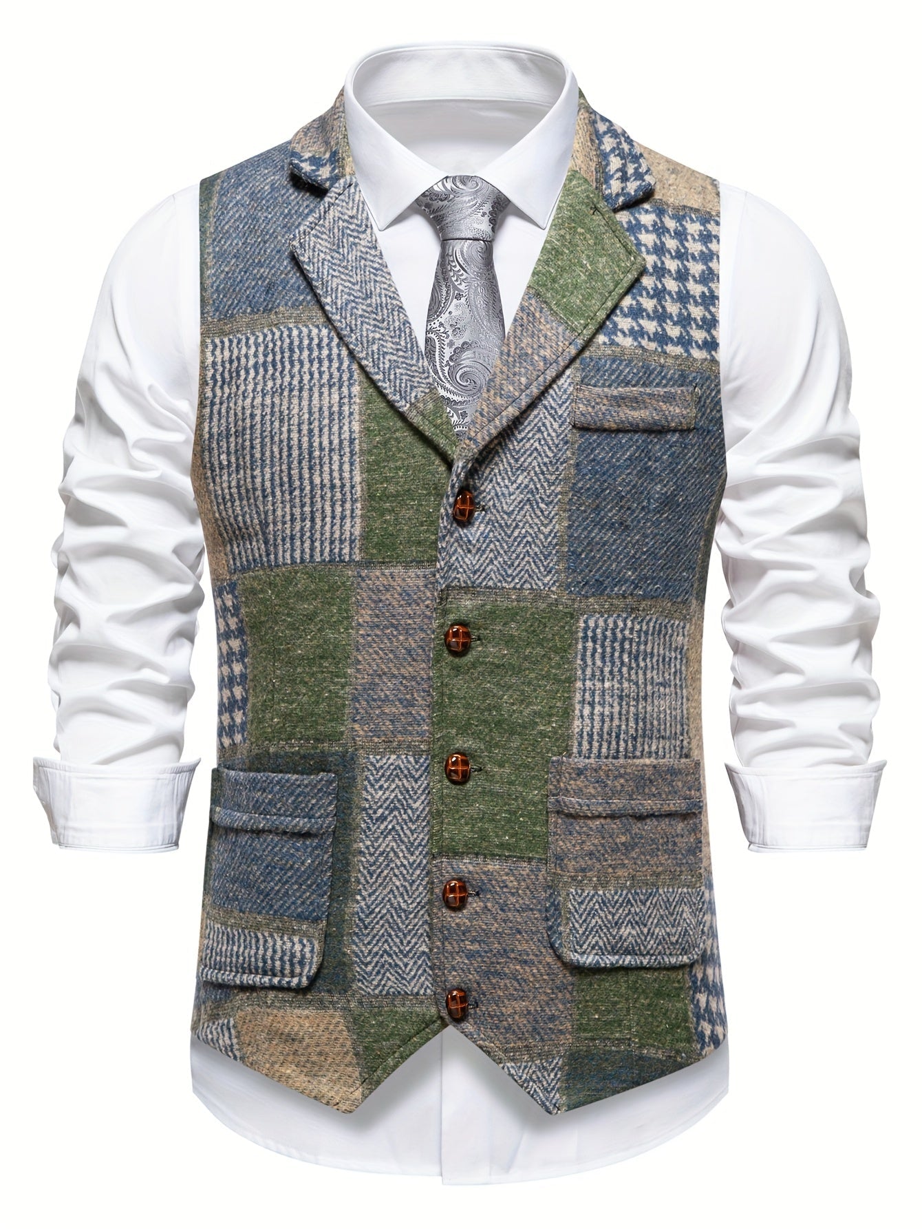 Mosaro — Men's Patchwork Waistcoat
