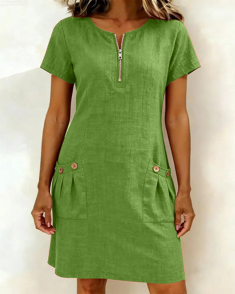 Eliana — Linen  Mini Dress