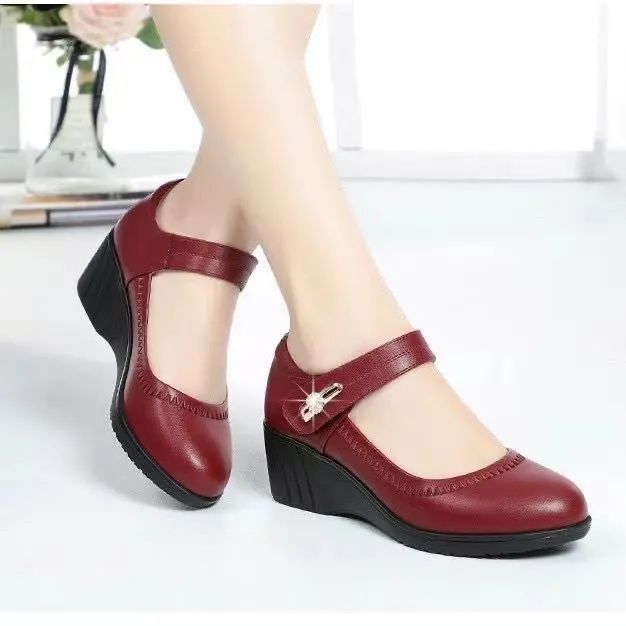 Soft Leather Heels - Non-Slip Shoes