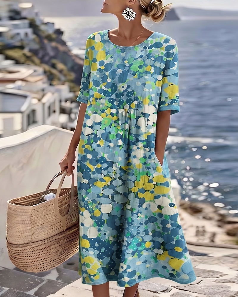Rona — Floral Loose Midi Summer Dress