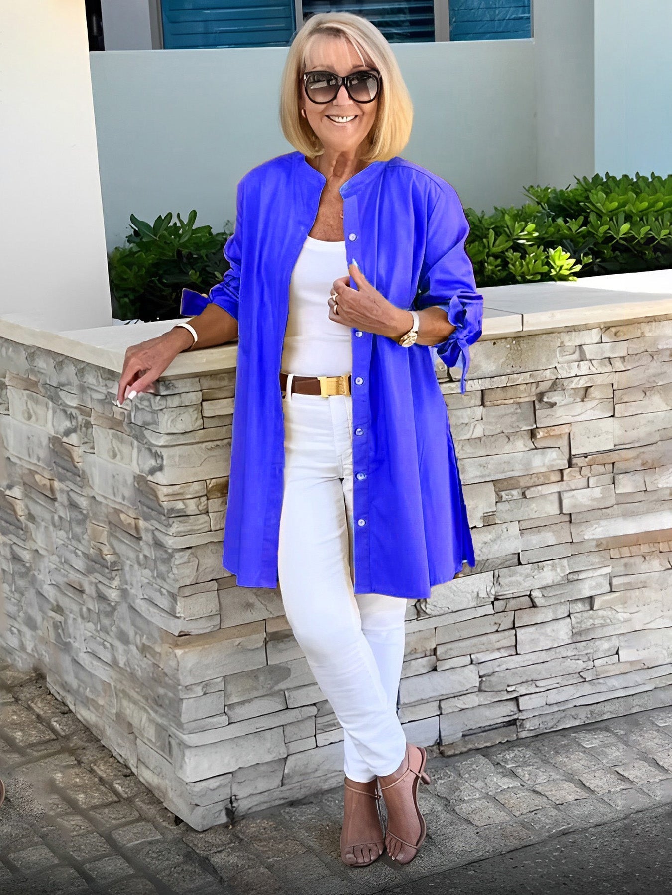 Veloire — Women's Longline Cotton Shirt Jacket
