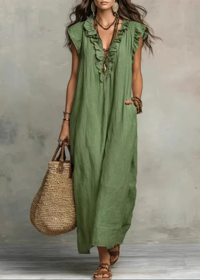 Érenia  — Fluid Bohemian Midi Dress