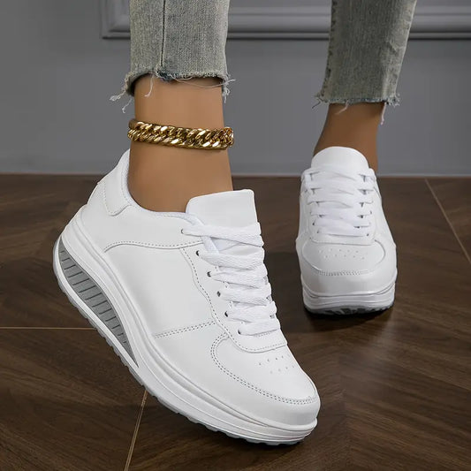 Elegant Comfy Shoes - Comfortable Casual Fashion Wedge Sneakers