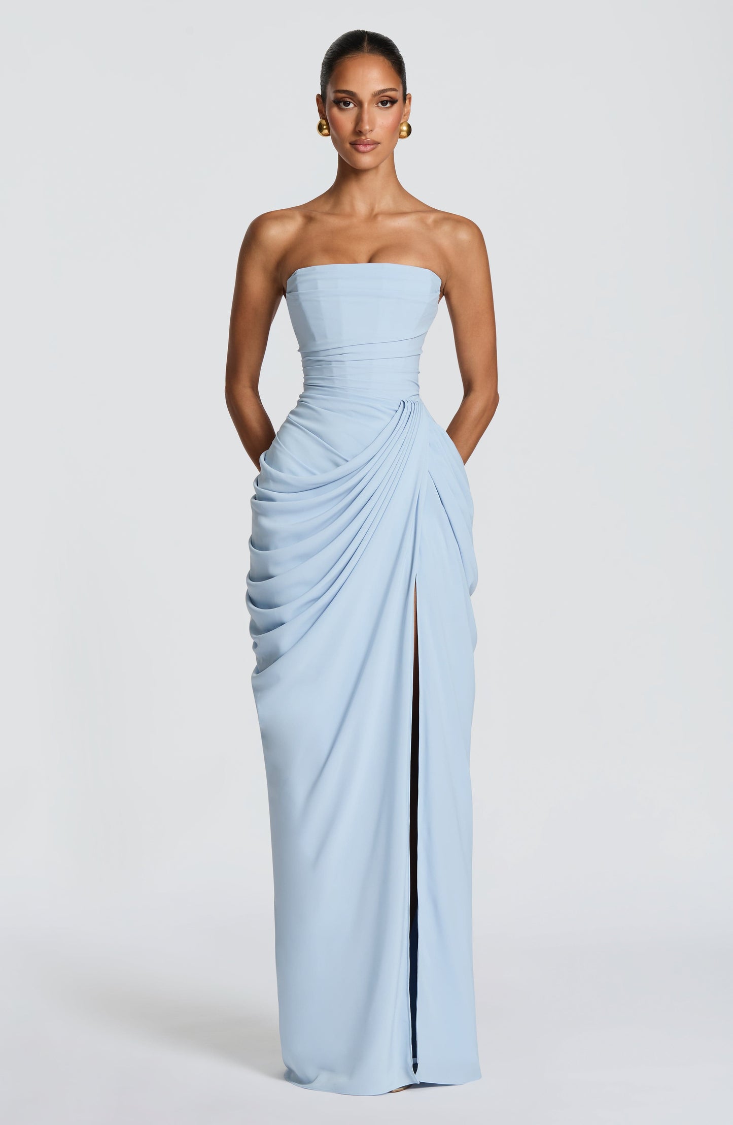Lonz  —  Sculpted Plunge Maxi Gown