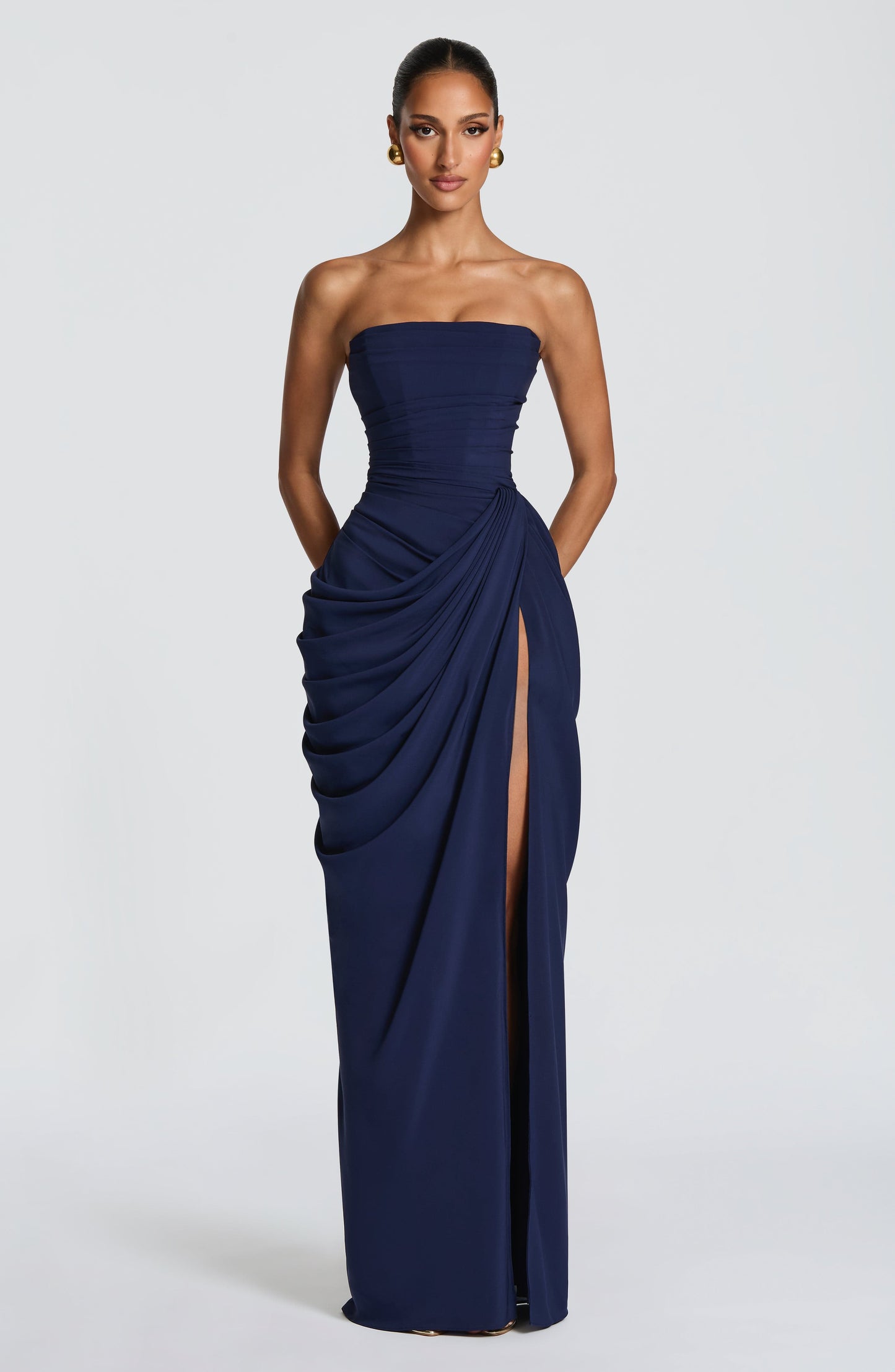 Lonz  —  Sculpted Plunge Maxi Gown