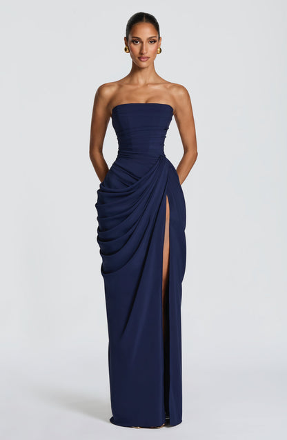 Lonz  —  Sculpted Plunge Maxi Gown