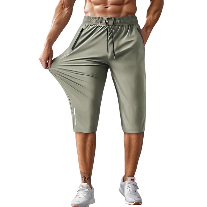 Kastoria — Quick-Dry Athletic Capri Pants with Zip Pockets