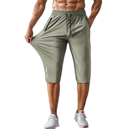 Kastoria — Quick-Dry Athletic Capri Pants with Zip Pockets