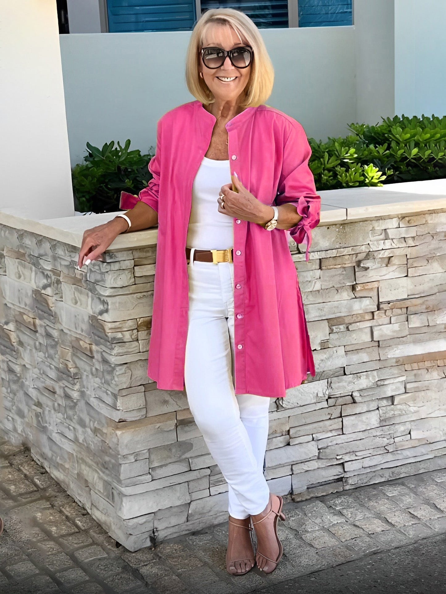 Veloire — Women's Longline Cotton Shirt Jacket