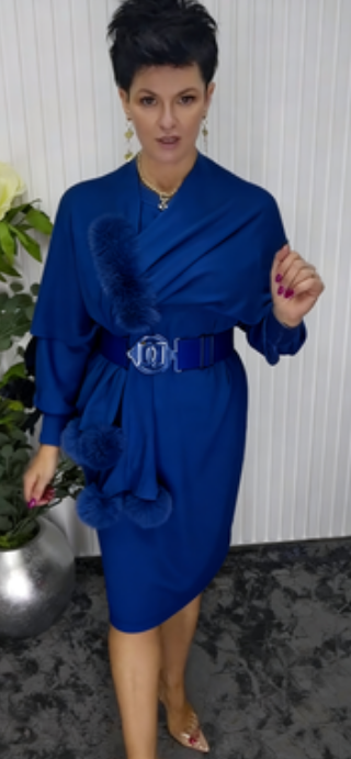 Noréa Plush Accent Long Sleeve Dress