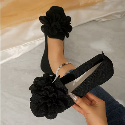 Women's Floral Mary Jane Shoes with Flat Heel