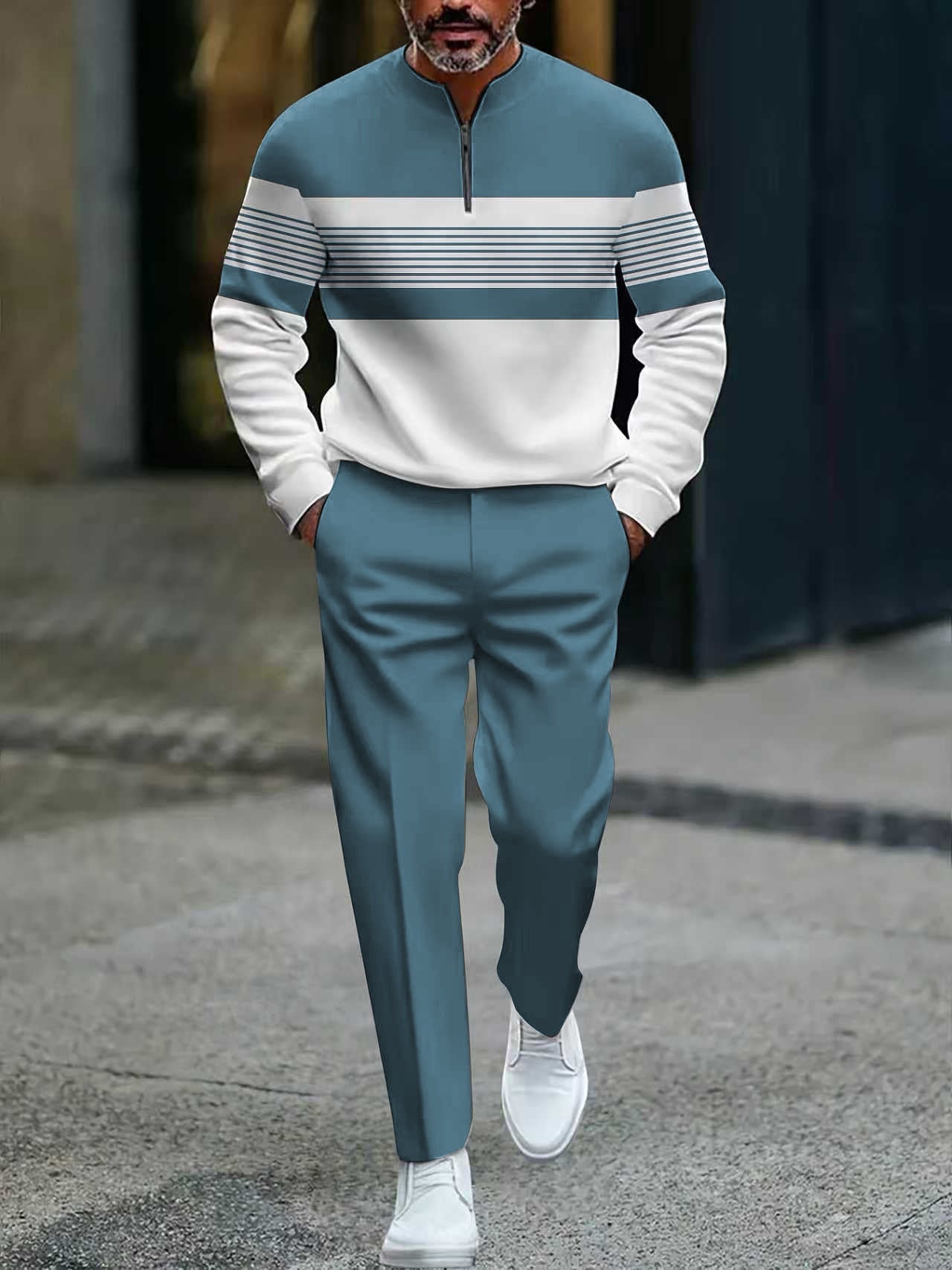 Bramholt — Colour-Block Quarter-Zip Set