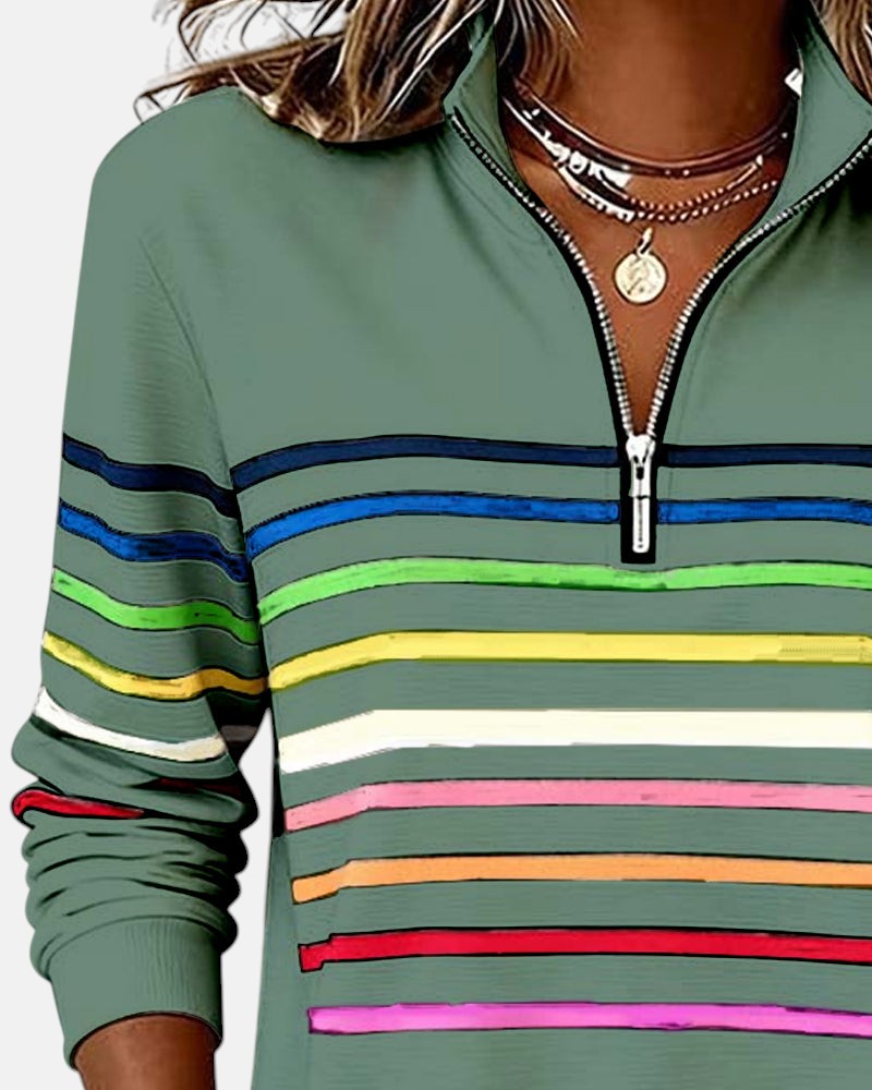 Nina - Comfortable Striped Jumper
