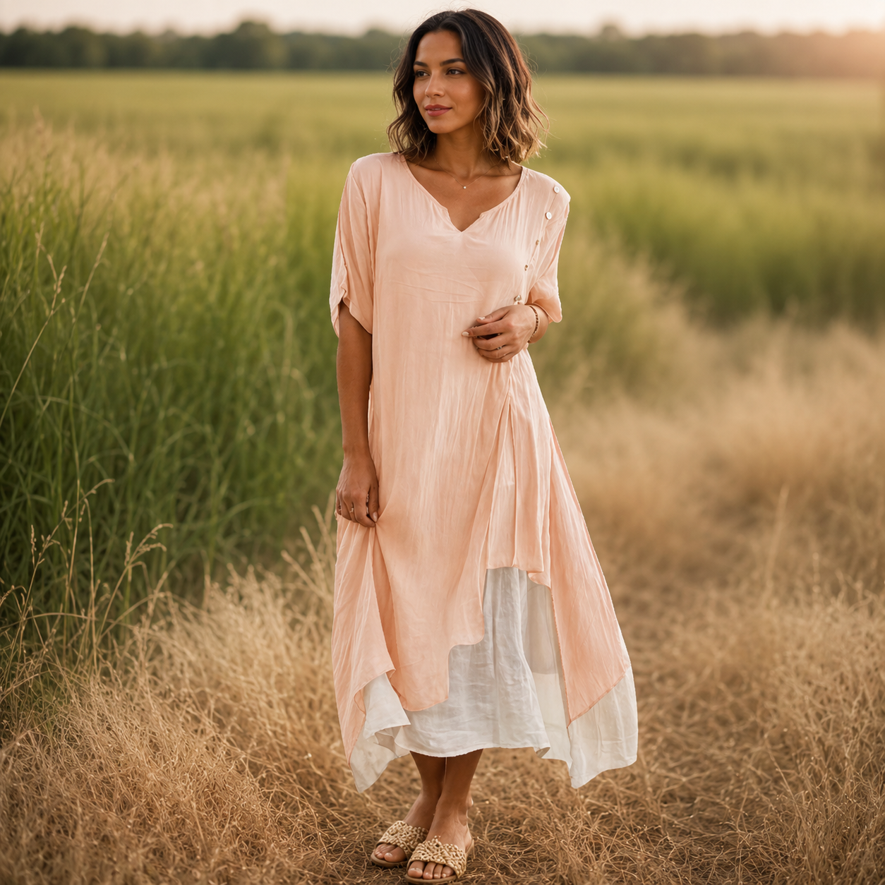 Aveline — V-Neck Maxi Dress