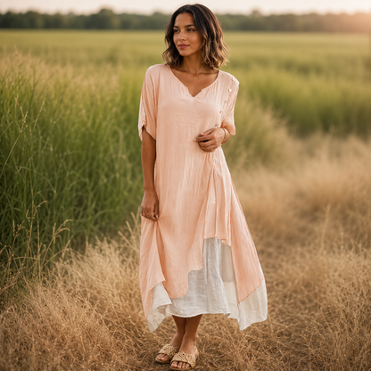 Aveline — V-Neck Maxi Dress