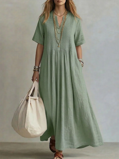 Noor — The Pleated Drape Dress