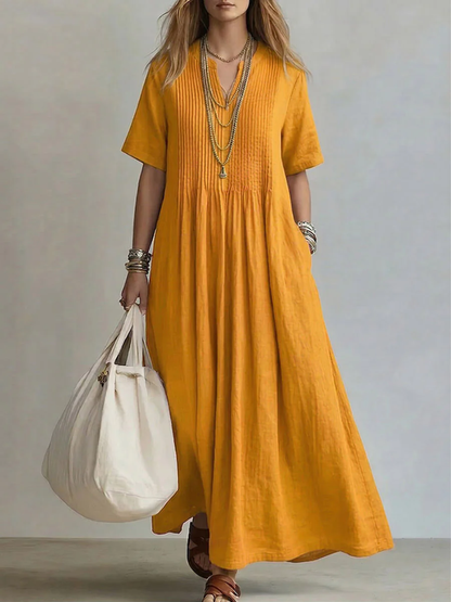 Noor — The Pleated Drape Dress