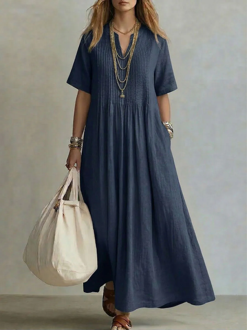 Noor — The Pleated Drape Dress