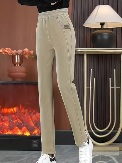 Vourne — Fleece-Lined High-Waist Winter Trouser