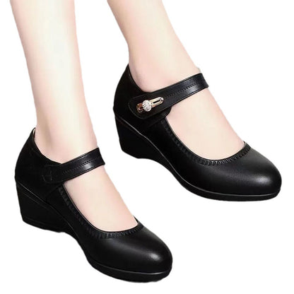 Soft Leather Heels - Non-Slip Shoes