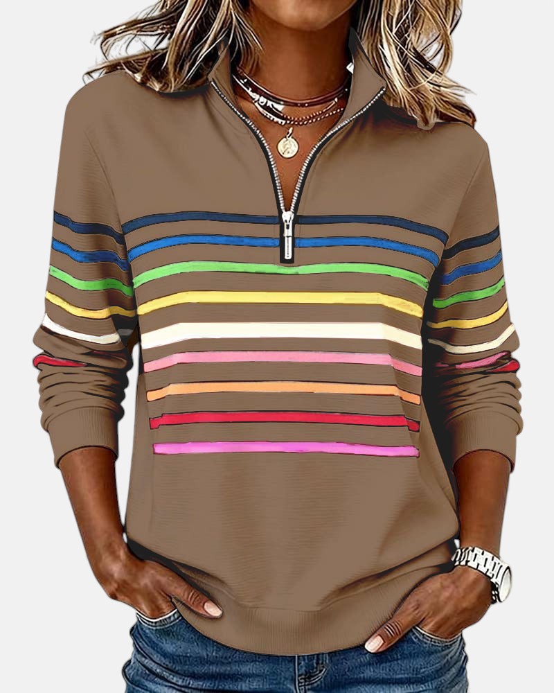 Nina - Comfortable Striped Jumper