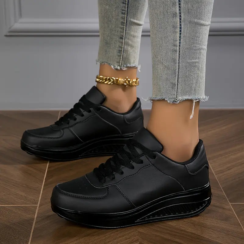 Elegant Comfy Shoes - Comfortable Casual Fashion Wedge Sneakers