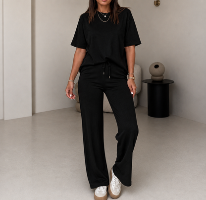 Adalyn — Short-Sleeve Top & Drawstring Pants Set