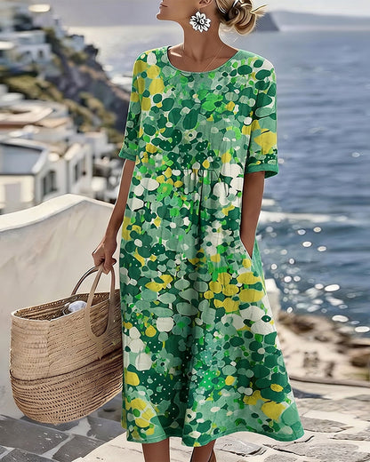 Vera — Printed Relaxed-Fit Midi Dress