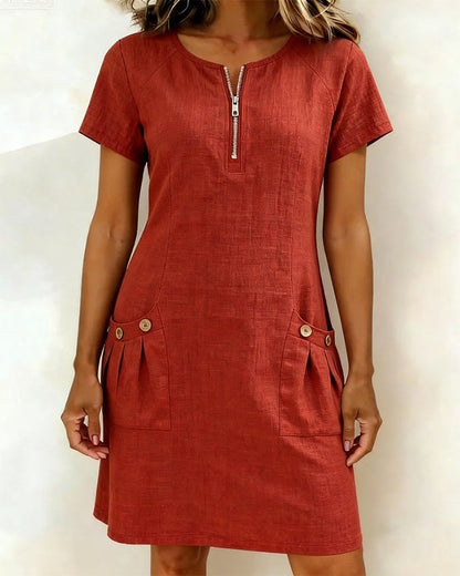 Eliana — Linen  Mini Dress