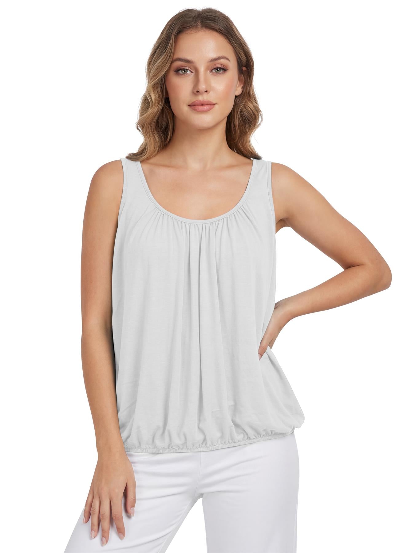 Élodie — Colour Pleated Sleeveless Camisole