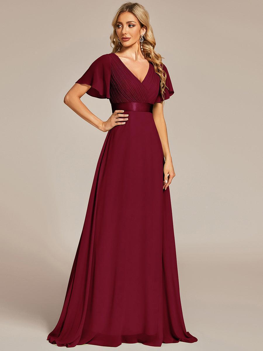 Monica — Sleeve Empire Waist Chiffon Bridesmaid Gown