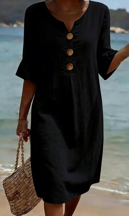 Lunetta — Lightweight Button Dress