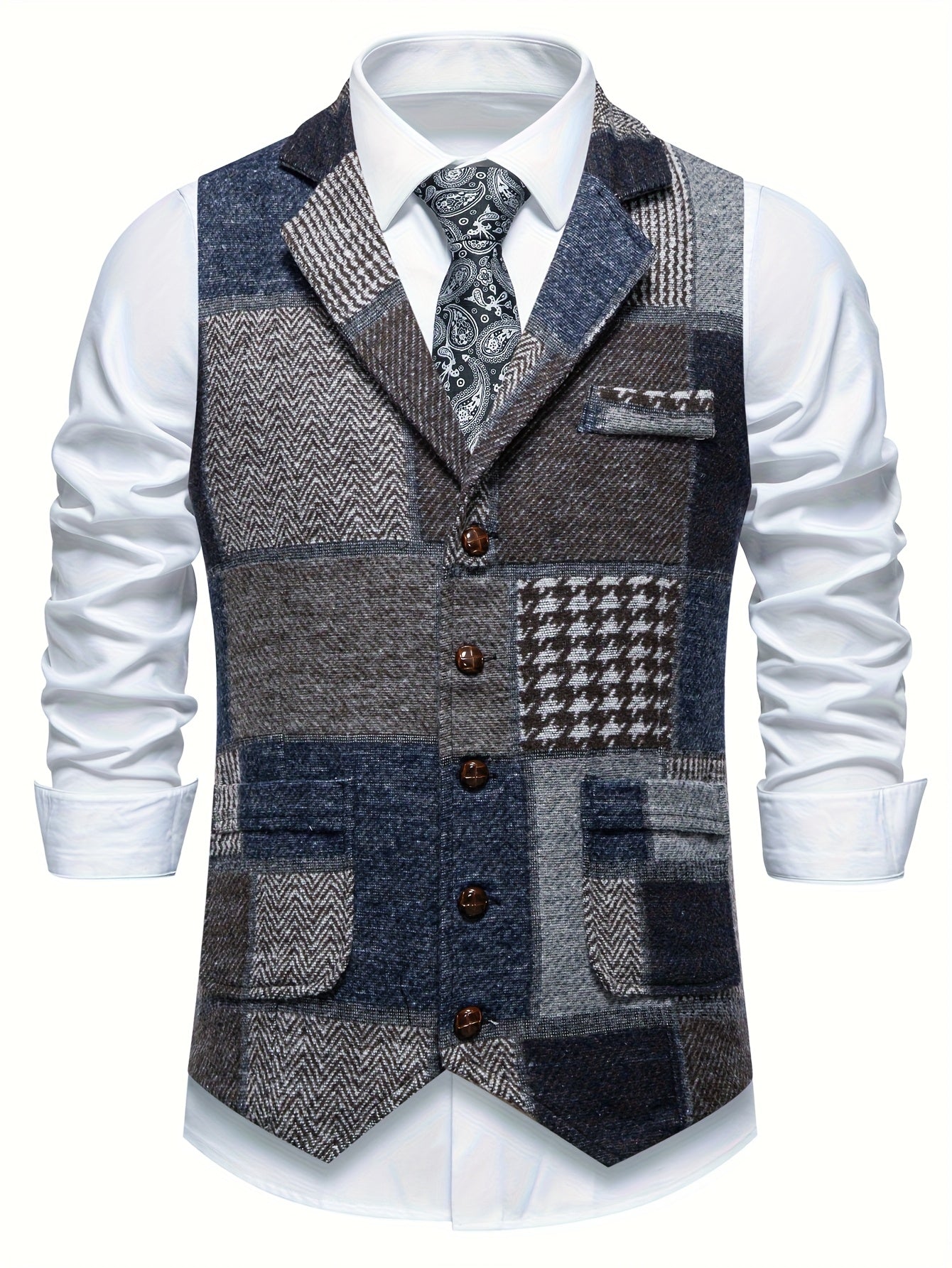 Mosaro — Men's Patchwork Waistcoat
