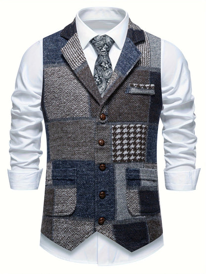 Mosaro — Men's Patchwork Waistcoat