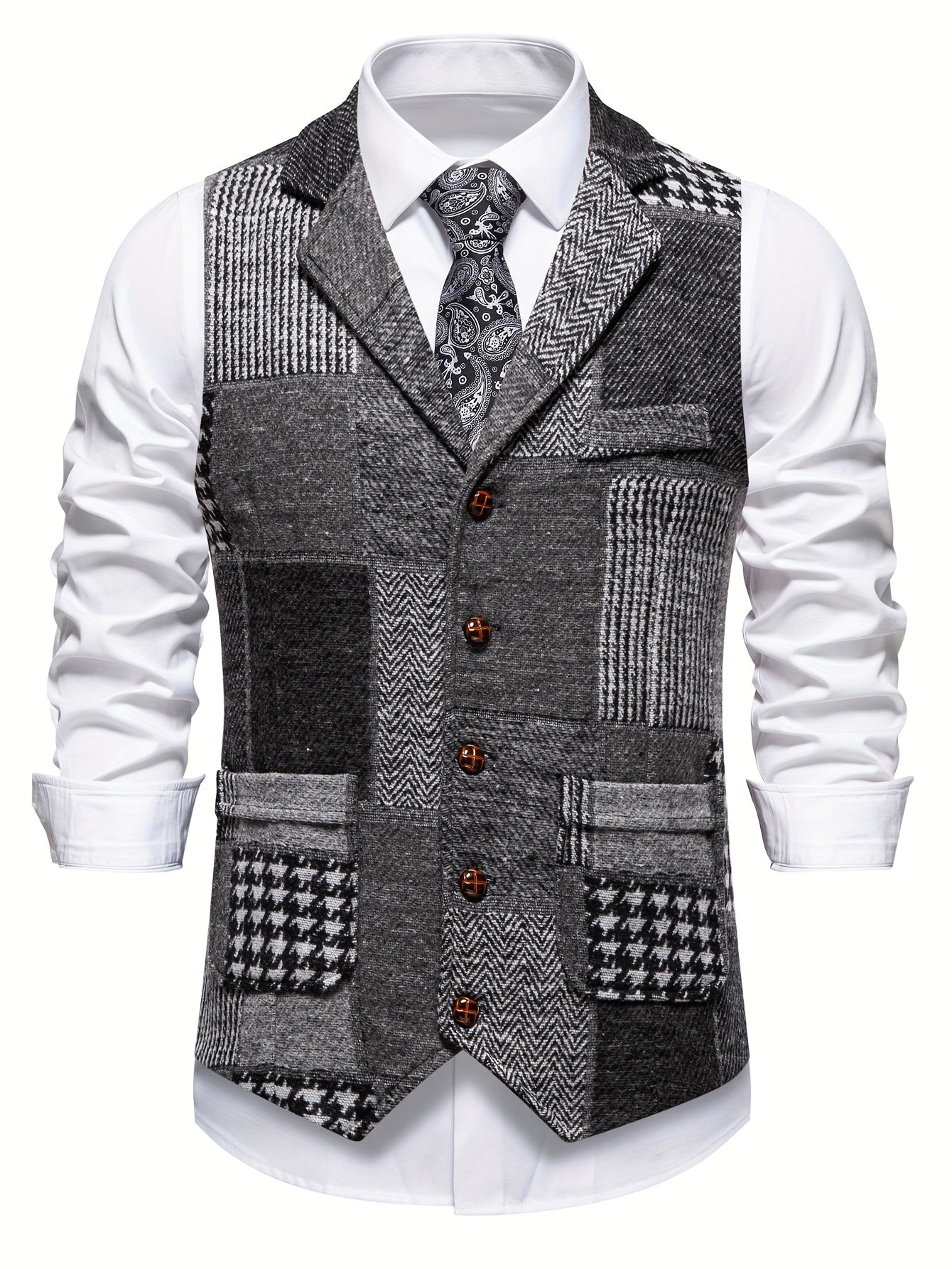 Mosaro — Men's Patchwork Waistcoat