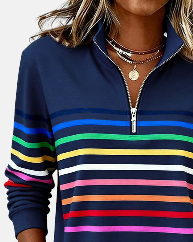 Nina - Comfortable Striped Jumper