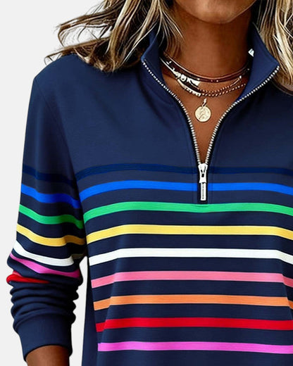Nina - Comfortable Striped Jumper