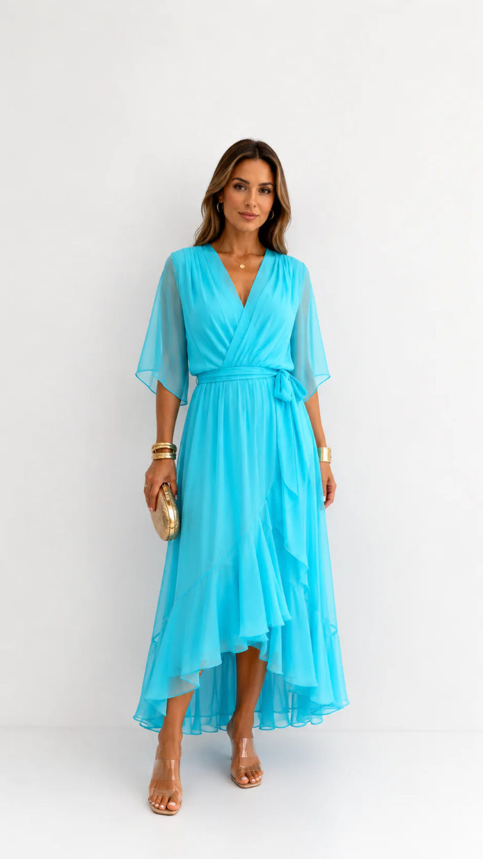 Léa —  Floral Chiffon Maxi Dress