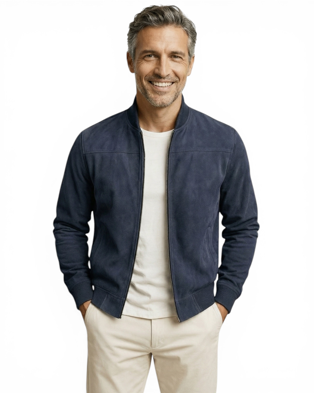 Suede Jacket – Refined Textured Elegance
