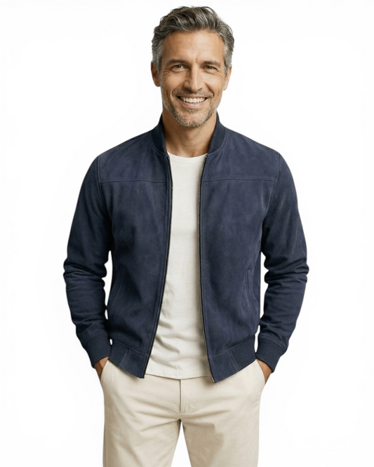 Suede Jacket – Refined Textured Elegance