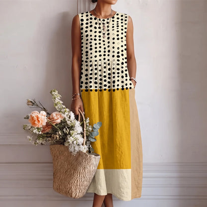 Alba — Printed Cotton Viscose Midi Dress
